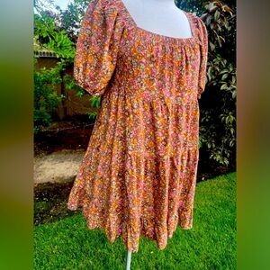 Floral Puff Sleeve Dress